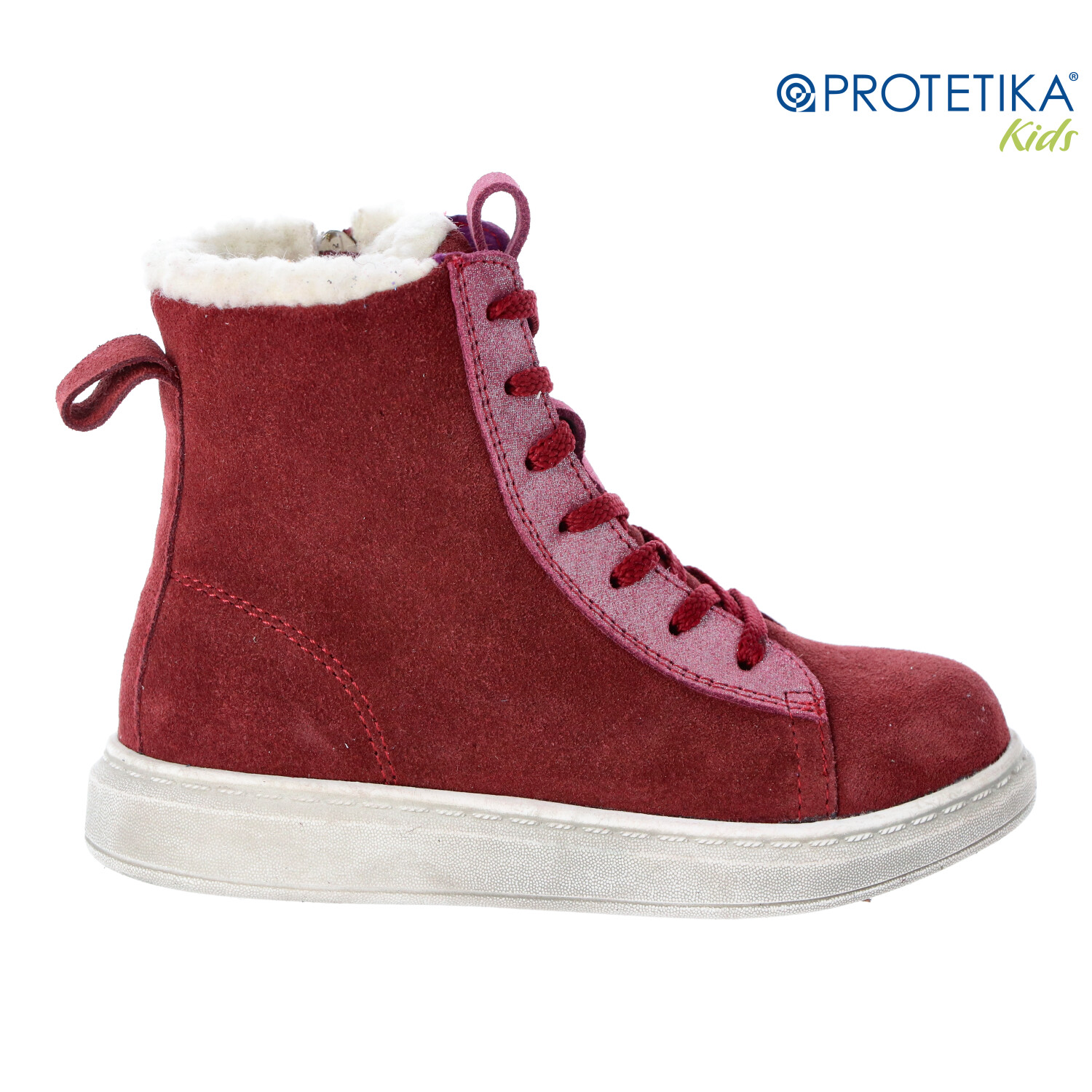 Protetika - zimné topánky s kožušinkou AJKA bordo