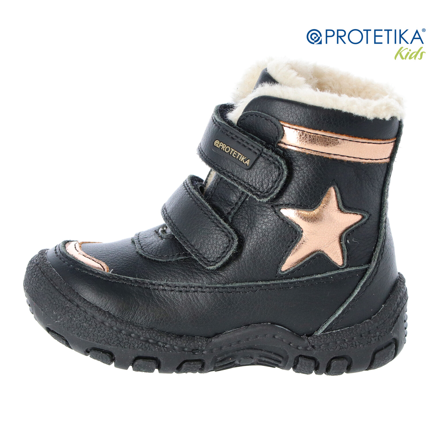 Protetika - zimné topánky s kožušinkou PULA nero