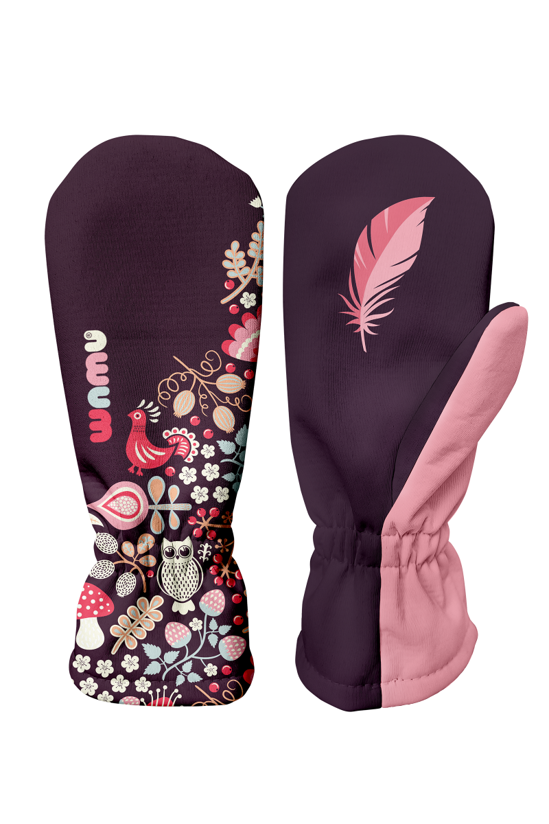 Softshellové rukavice WAMU s fleecom SOVA - fialová