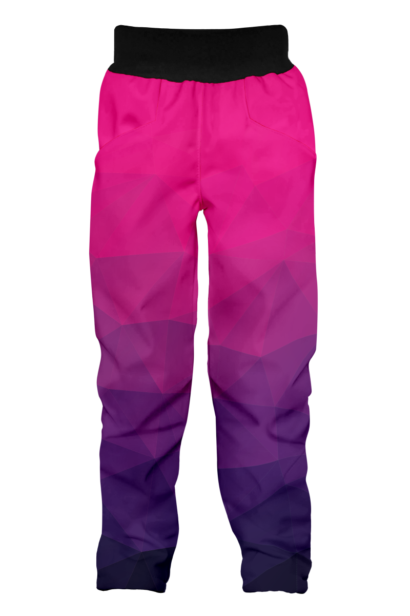 Softshellové nohavice WAMU s fleecom MOZAIKA - fialová