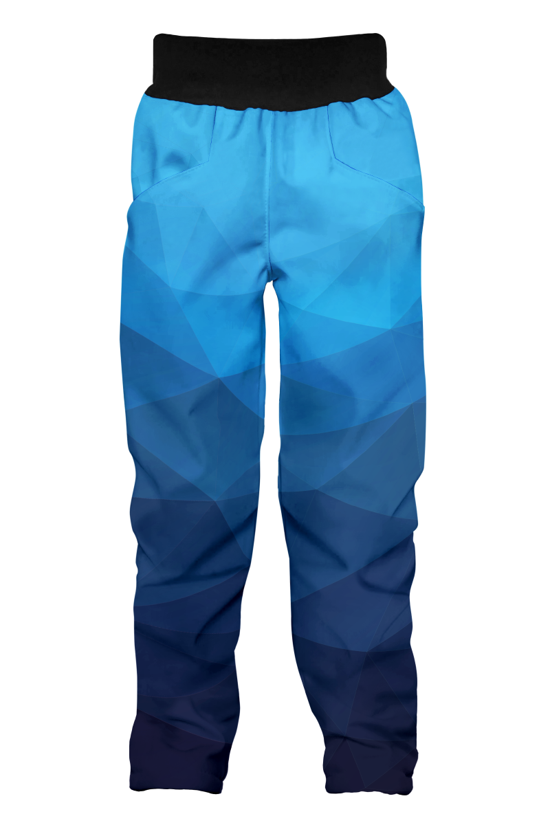 Softshellové nohavice WAMU s fleecom MOZAIKA - modrá