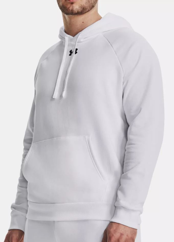 Mikina s kapucňou UA Rival Fleece Hoodie-WHT