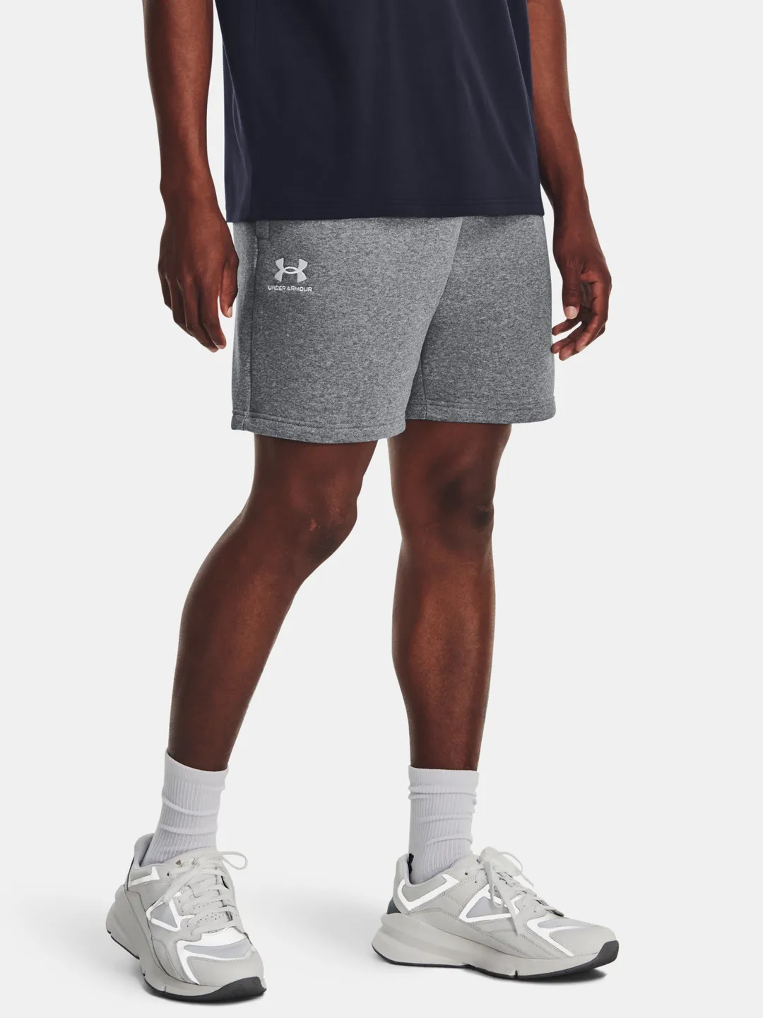 Kraťasy UA Essential Fleece Shorts-GRY