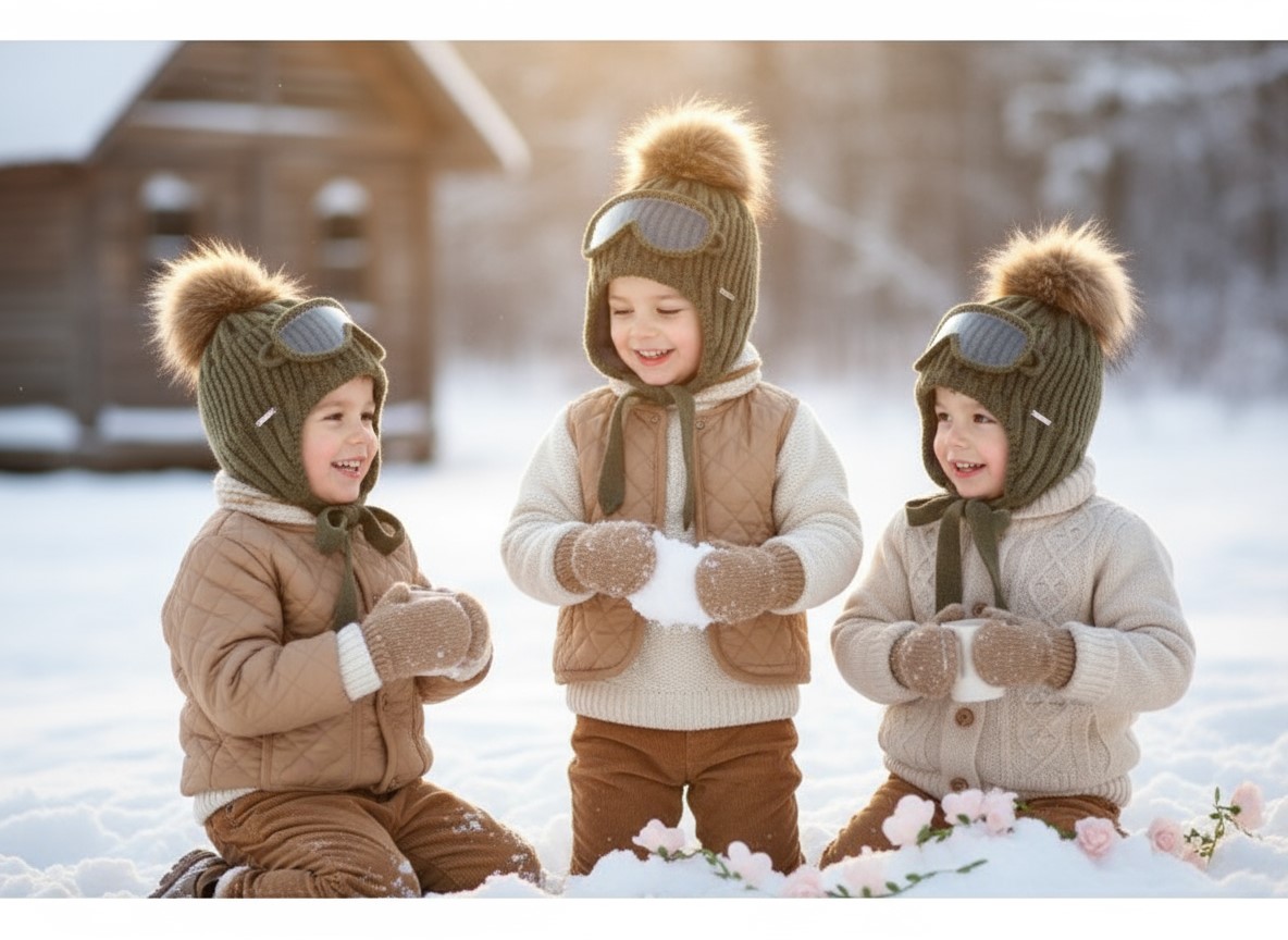 Luxusná zimná rebrovaná čiapka NIKOLA s okuliarmi a viazaním - zelená TOP AKCIA!