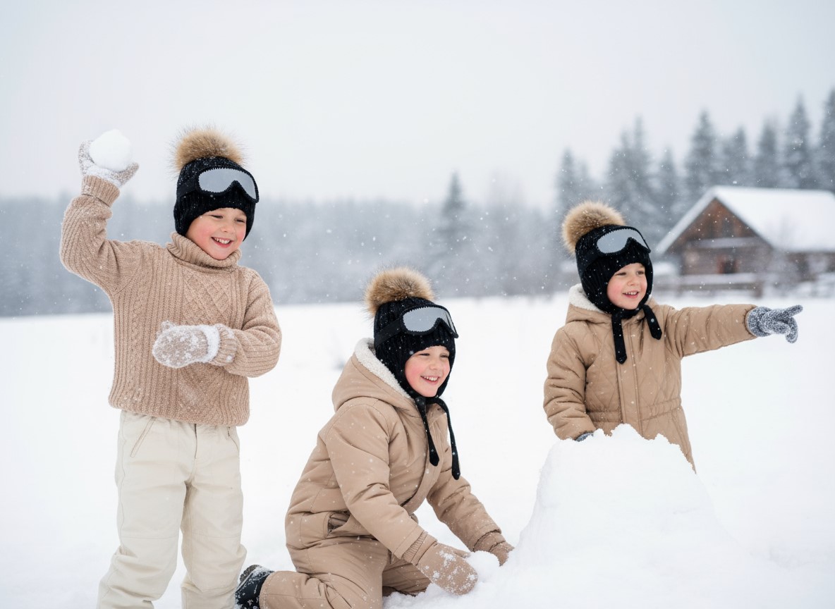 Luxusná zimná rebrovaná čiapka NIKOLA s okuliarmi a viazaním - čierna TOP AKCIA!