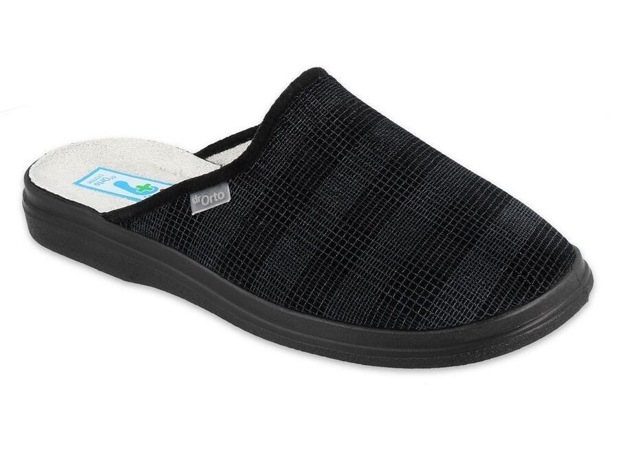 Pánske šľapky Dr.Orto 132M016 šedé káro-v ext. sklade