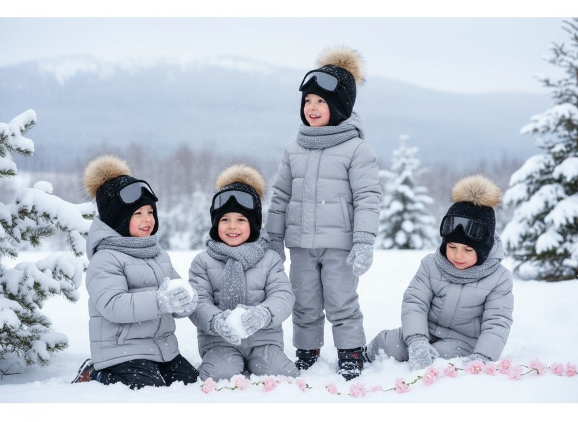 Luxusná zimná čiapka NIKOLA s okuliarmi a viazaním - čierna TOP AKCIA!