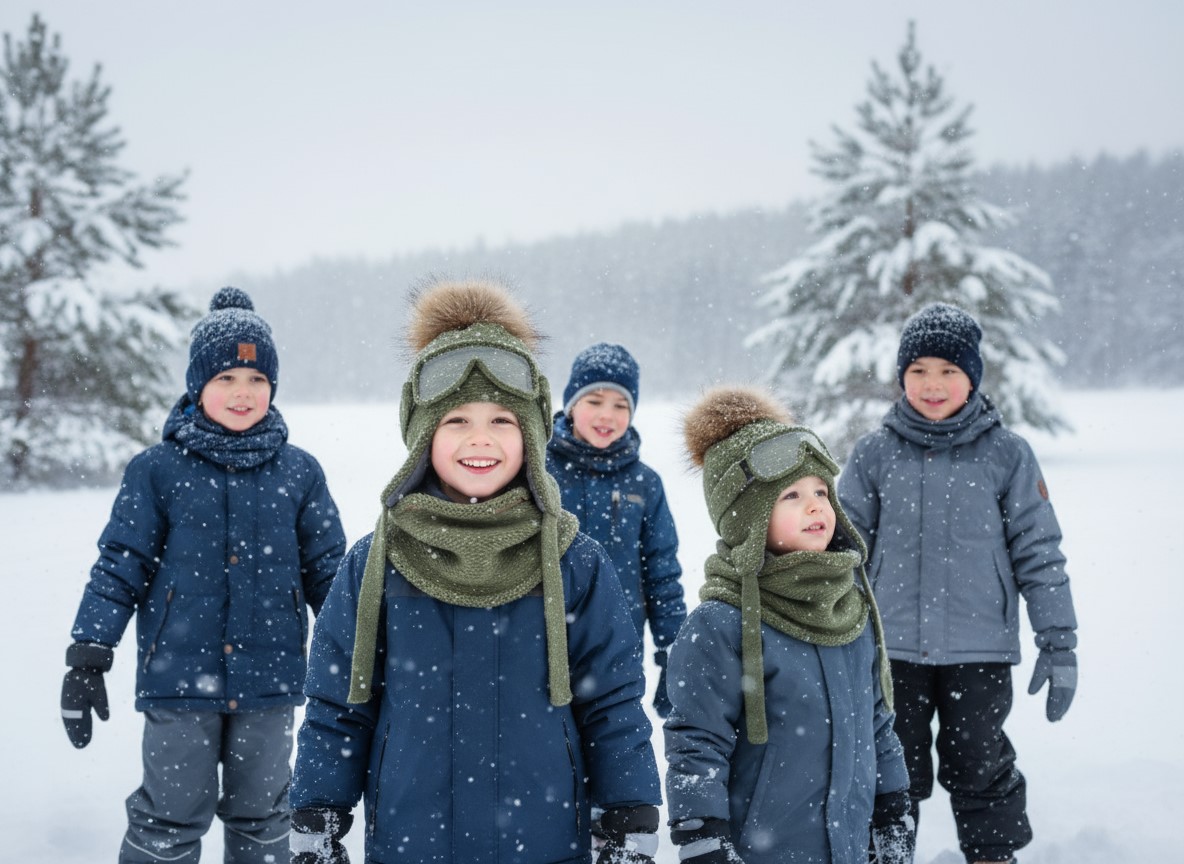 Luxusný set NIKOLA - čiapka s okuliarmi a tunel - zelená TOP AKCIA!