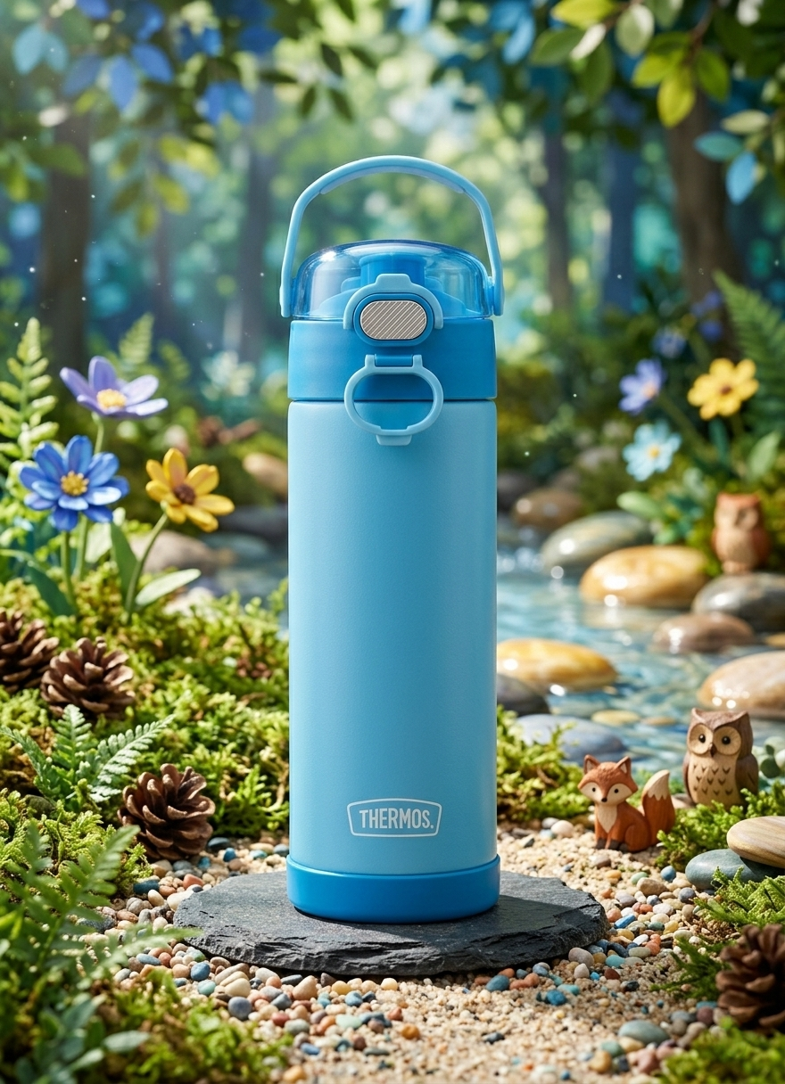 Thermos FUNtainer - detská termoska s hydratačným uzáverom - neónovo modrá-v ext. sklade