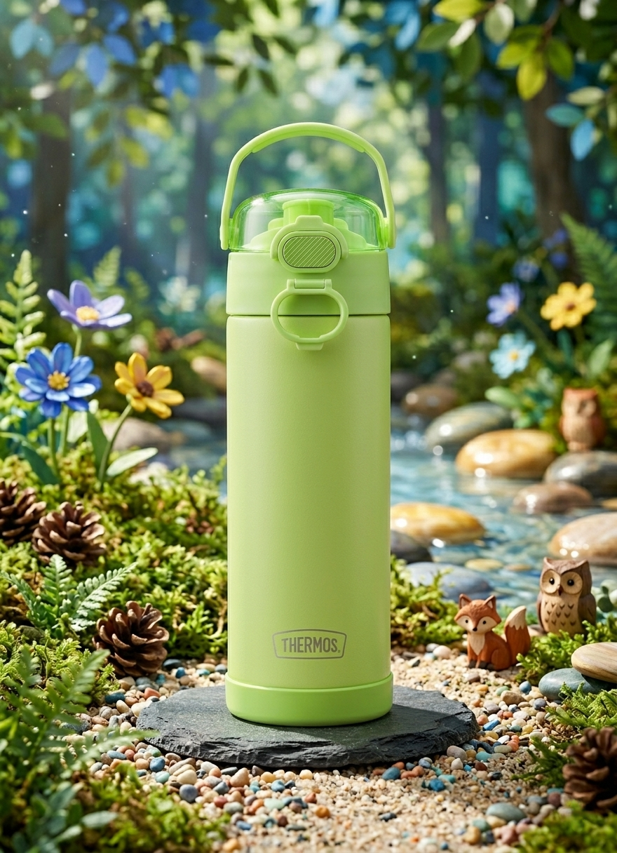 Thermos FUNtainer - detská termoska s hydratačným uzáverom - neónovo limetková-ihneď
