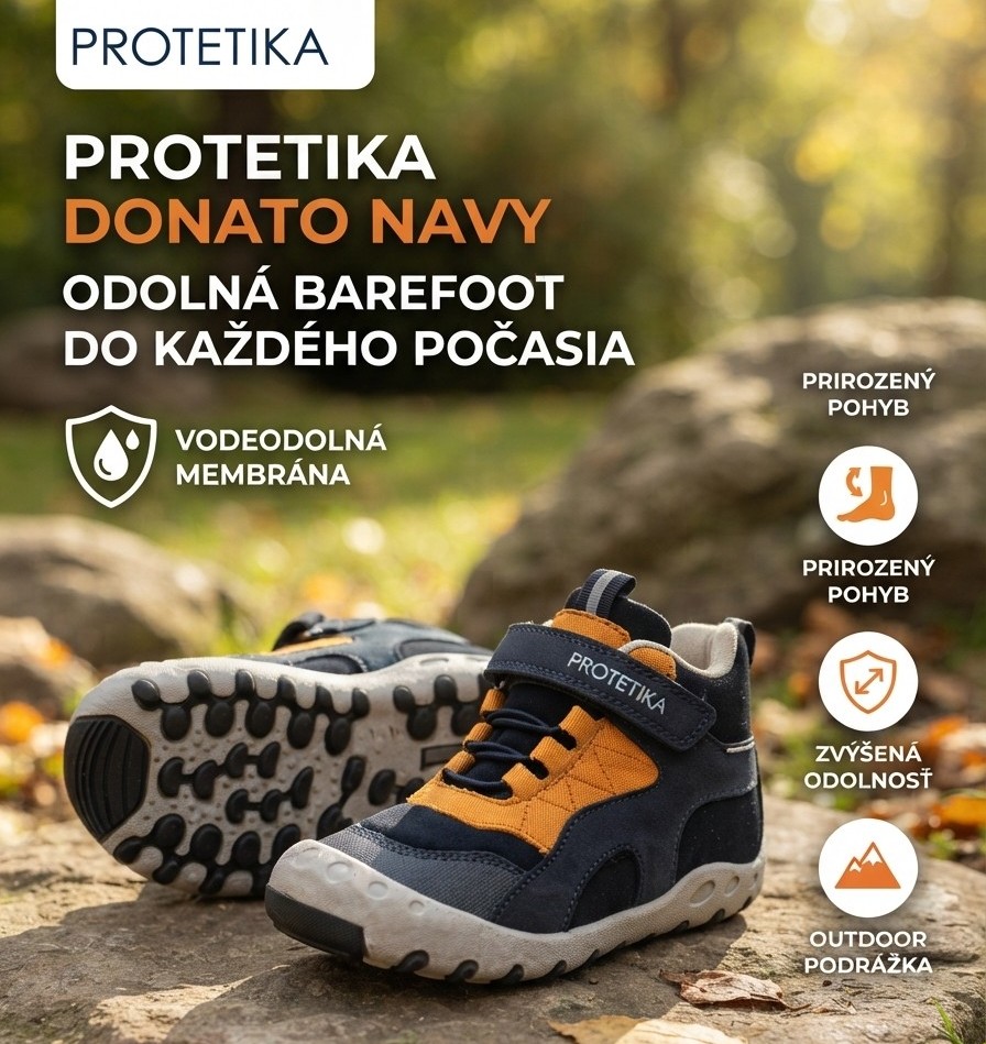 Protetika - barefootové topánky s membránou PRO-TEX DONATO navy