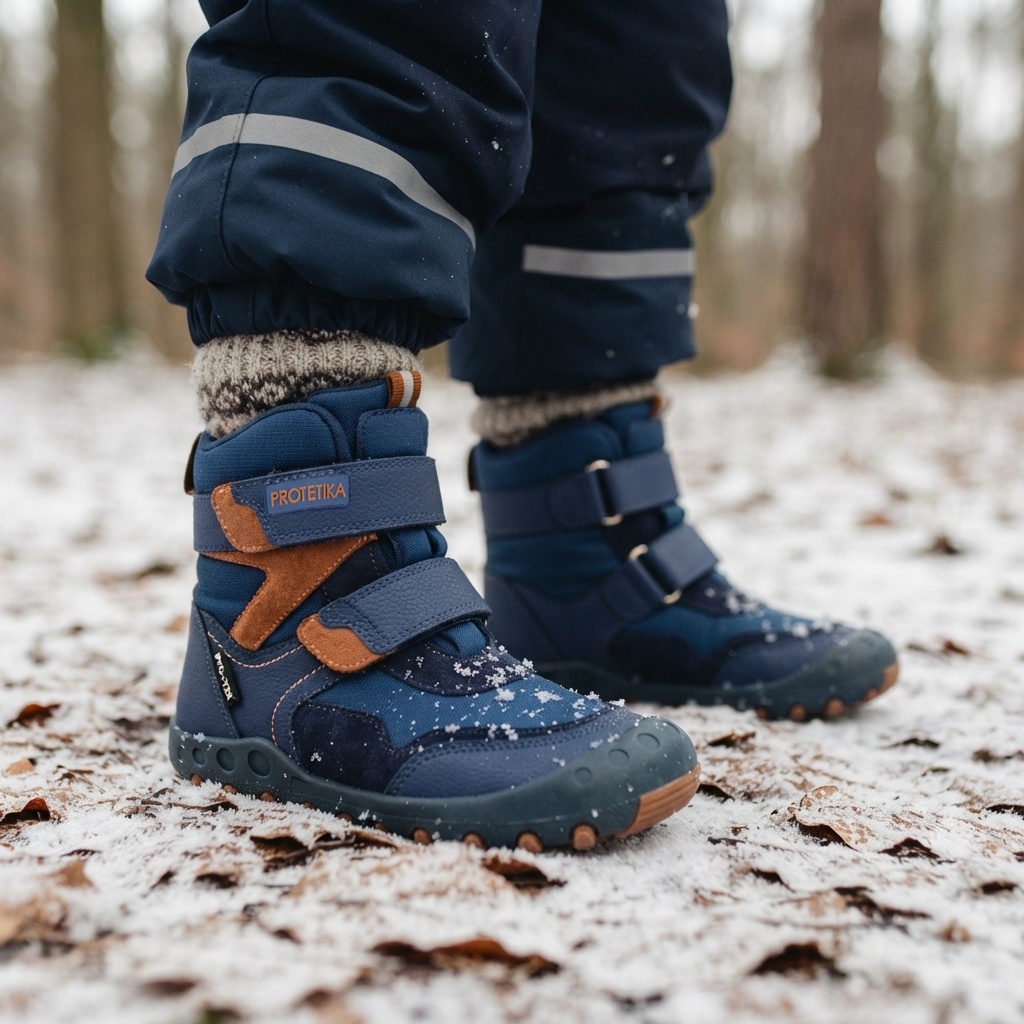 Protetika - zimné barefoot topánky s membránou PRO-TEX HILARO navy