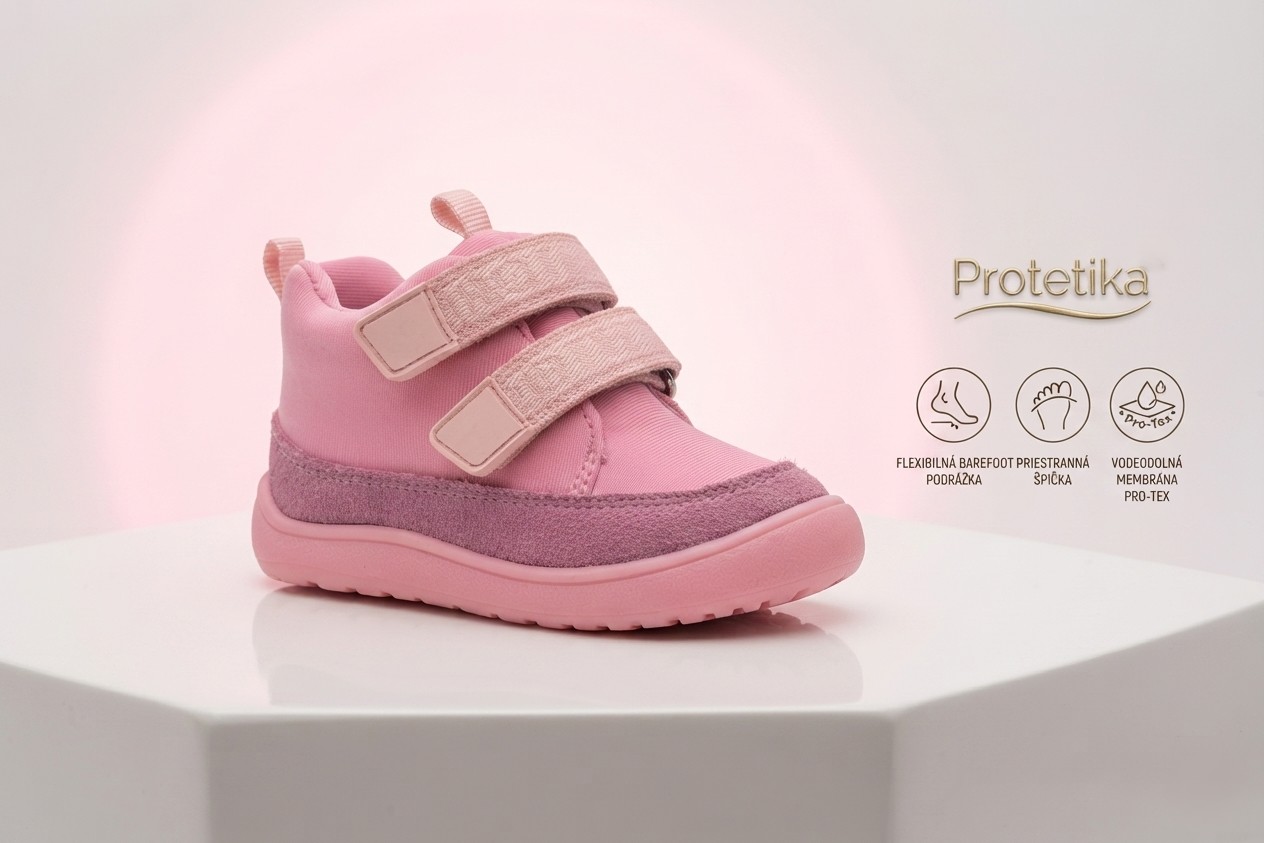 Protetika - barefootové topánky s membránou PRO-TEX ROS pink