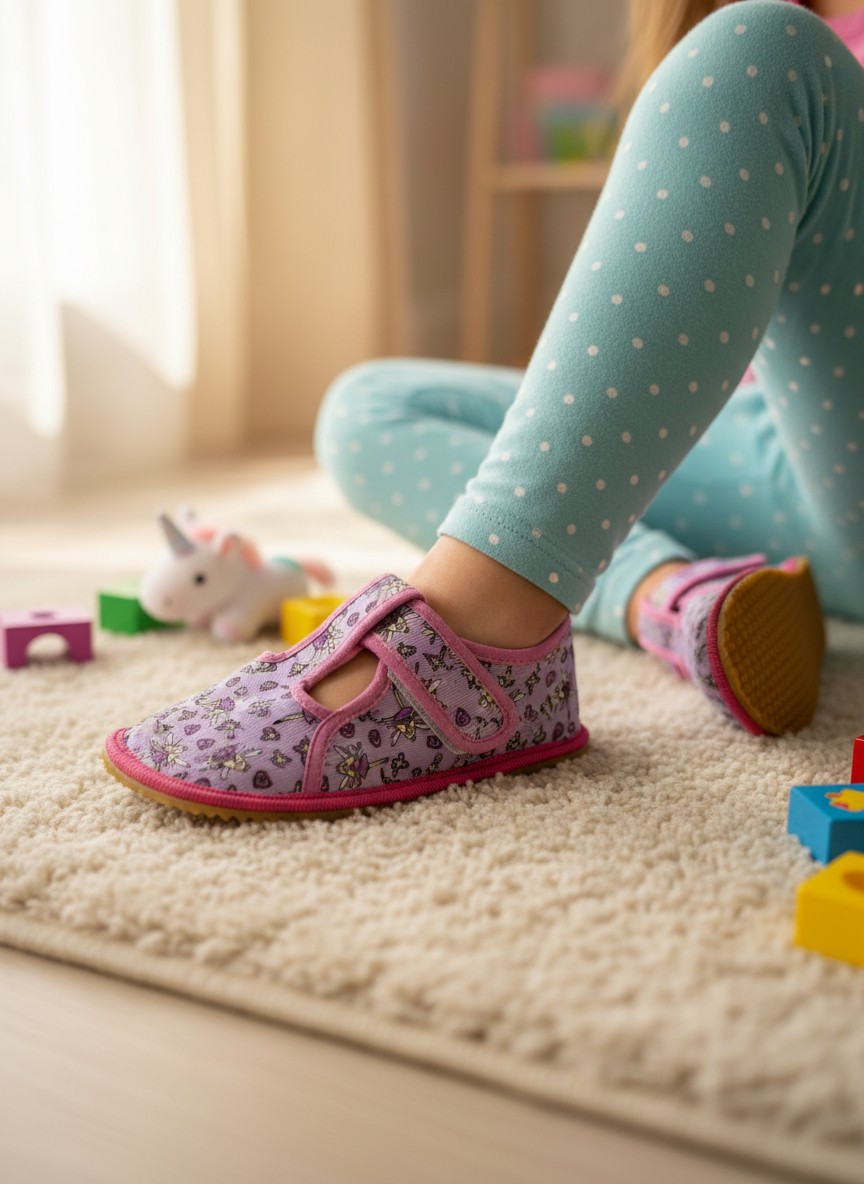 Polootvorené plátenky HP Čechtín 212 BAREFOOT víla - fialová