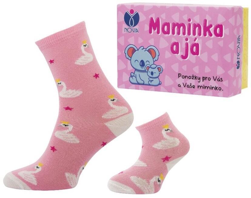 Darčeková krabička ponožky maminka a ja - labuť-ihneď
